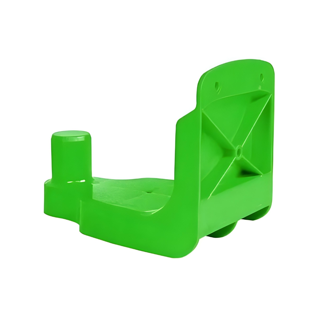 Visão Traseira do Suporte de Parede para Bobinas Verde (Tipo L)